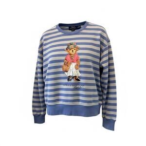 Polo Ralph Lauren Polo Bear Striped Sweatshirt – Youth 12–14 (Fits Adult XS–S)